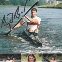 Björn Bach (canoa) - hand signed card 10x15cm