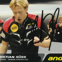 Christian Süß (tennistavolista) - hand signed card 10x15cm