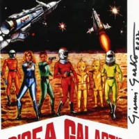 "Sette uomini d'oro nello spazio" Gianni Garko hand signed photo 20x25 foto autografata