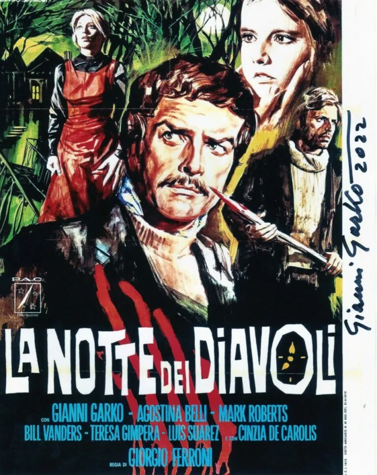 “La notte dei diavoli” Gianni Garko hand signed photo 20×25 foto autografata