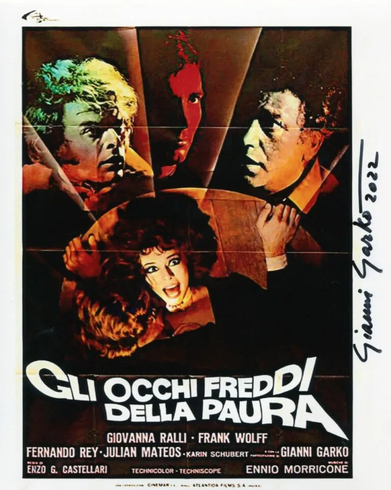 “Gli occhi freddi della paura” Gianni Garko hand signed photo 20×25 foto autografata