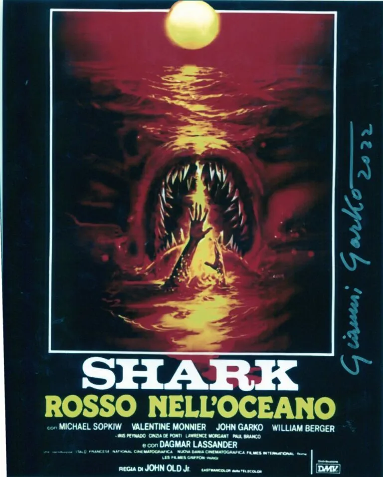 “Shark – Rosso nell’oceano” Gianni Garko hand signed photo 20×25 foto autografata