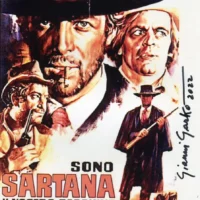 "Sono Sartana, il vostro becchino" Gianni Garko hand signed photo 20x25 foto autografata