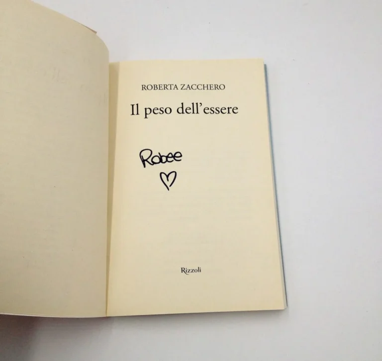 Il peso dell’essere di Roberta Zacchero – libro autografato