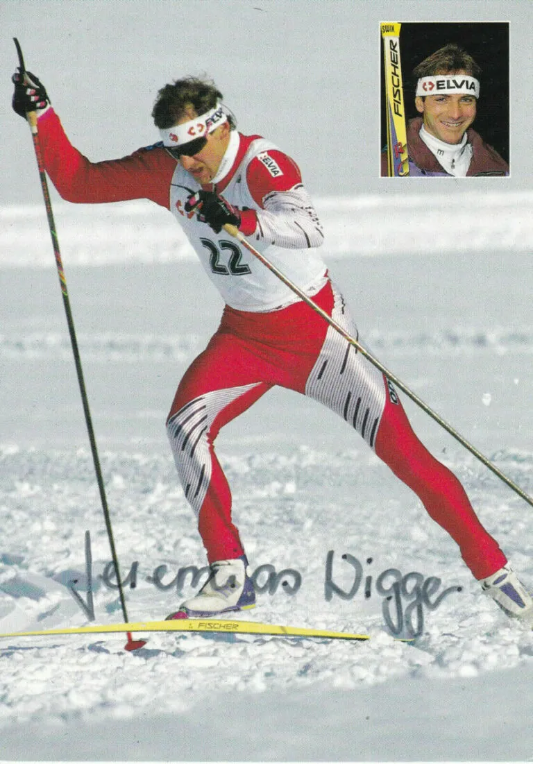 Jeremias Wigger (sci di fondo) – hand signed card 10x15cm