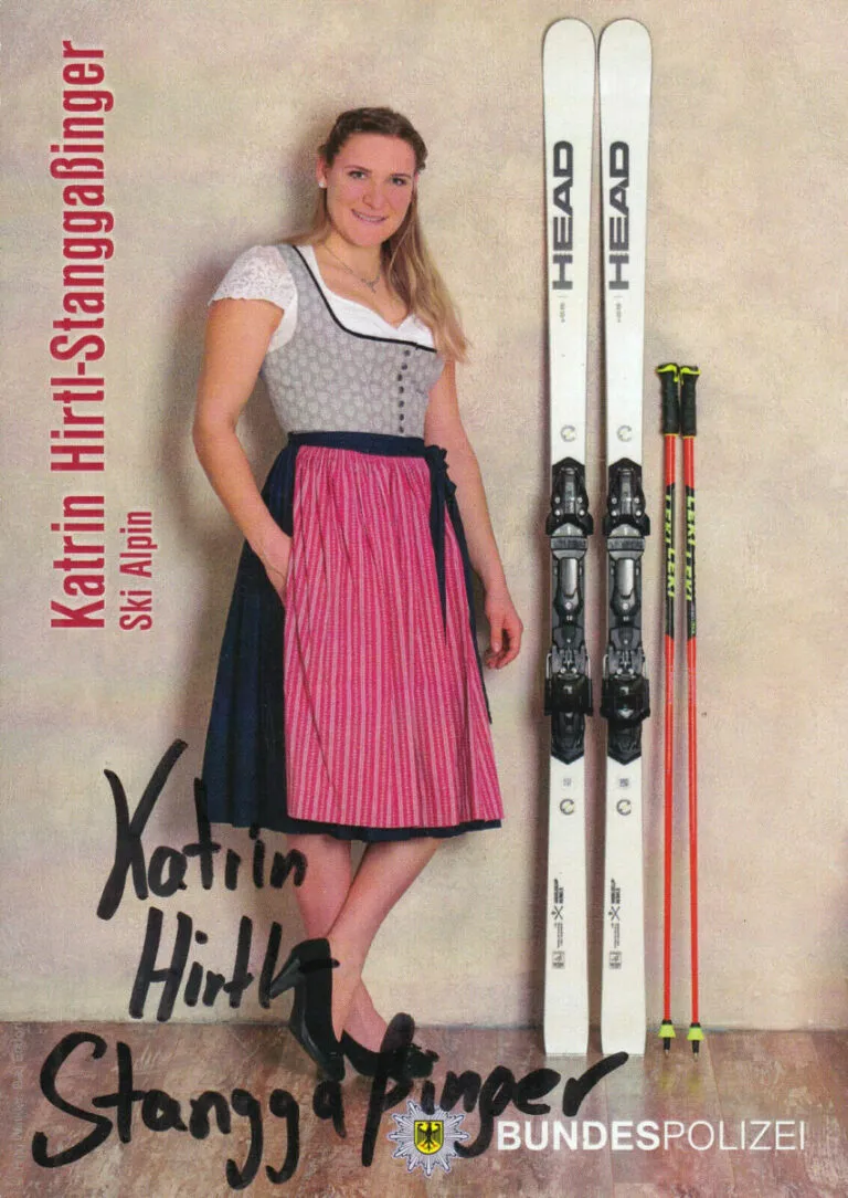 Katrin Hirtl-Stanggassinger (sci alpino) – hand signed card 10x15cm