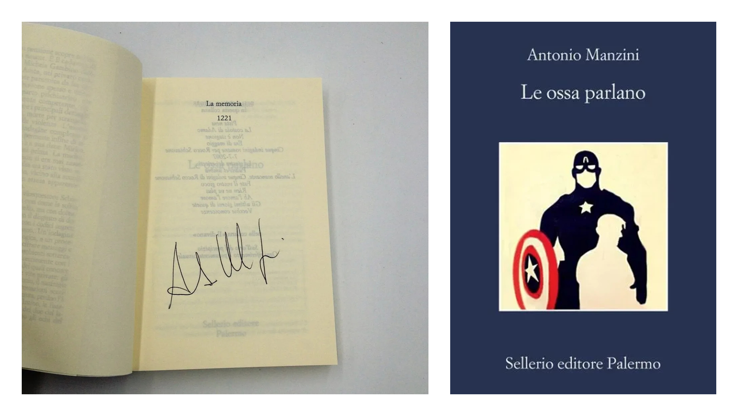 Le ossa parlano autografato da Antonio Manzini