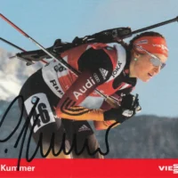 Luise Kummer (biatleta) - hand signed card 10x15cm