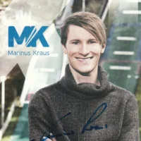 Marinus Kraus (saltatore con gli sci) - hand signed card 10x15cm