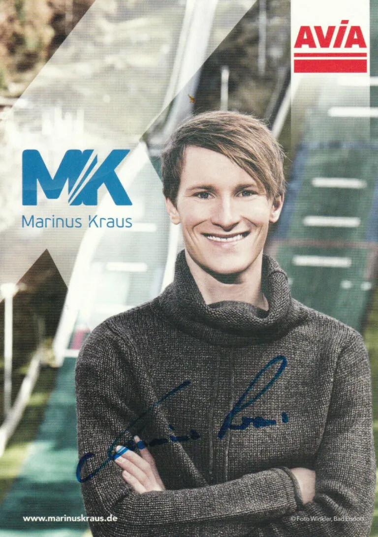 Marinus Kraus (saltatore con gli sci) – hand signed card 10x15cm