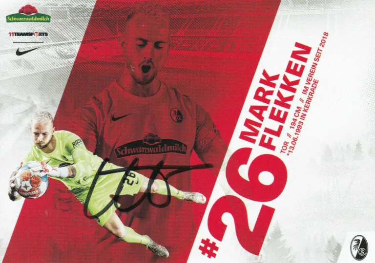 Mark flekken (SC Freiburg 2021/22) – hand signed card 10x15cm
