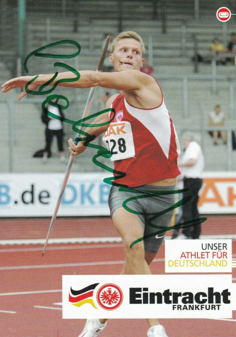 Pascal Behrenbruch (atletica leggera) – hand signed card 10x15cm