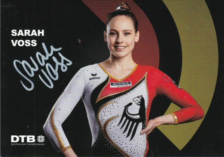 Sarah VOSS (ginnastica) – hand signed card 10x15cm