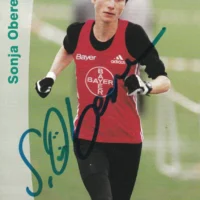 Sonja OBEREM (atletica leggera) - hand signed card 10x15cm