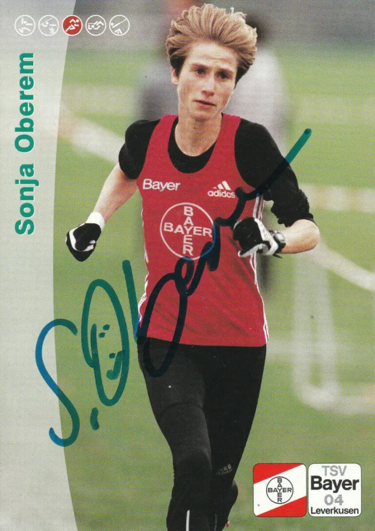 Sonja OBEREM (atletica leggera) – hand signed card 10x15cm