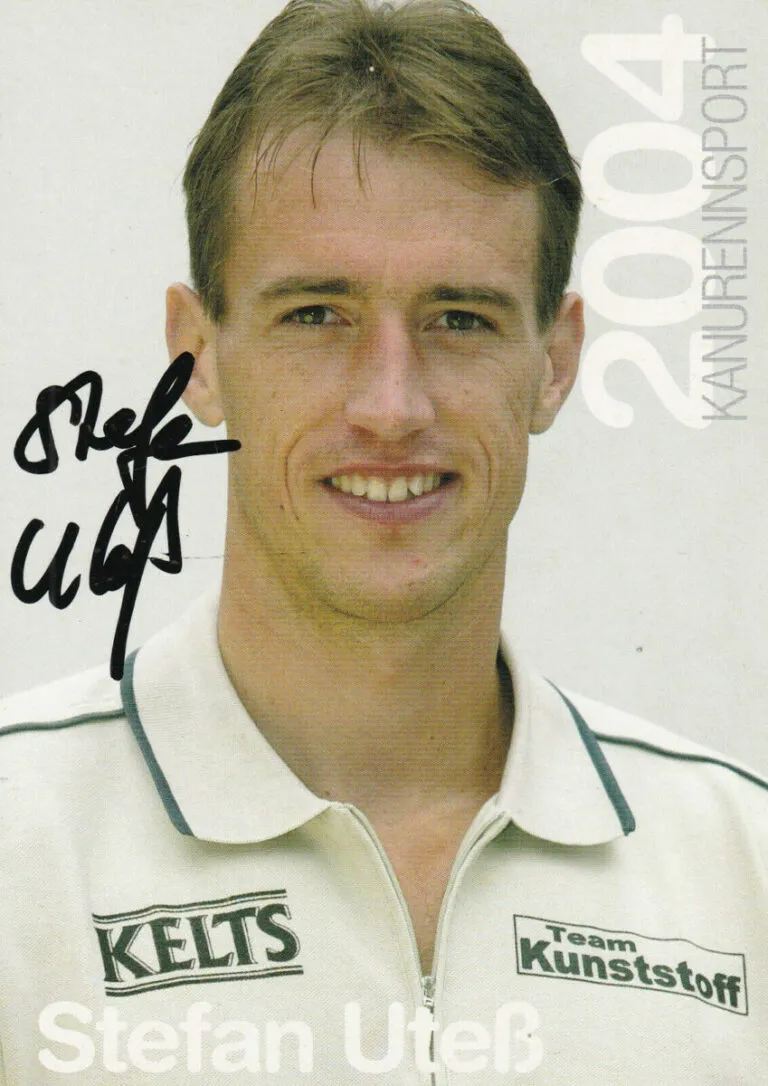 Stefan Uteß (canoa) – hand signed card 10x15cm