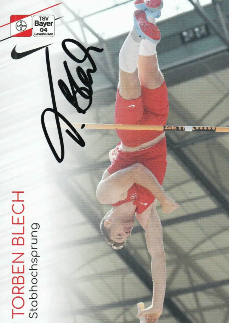 Torben BLECH (atletica leggera) – hand signed card 10x15cm