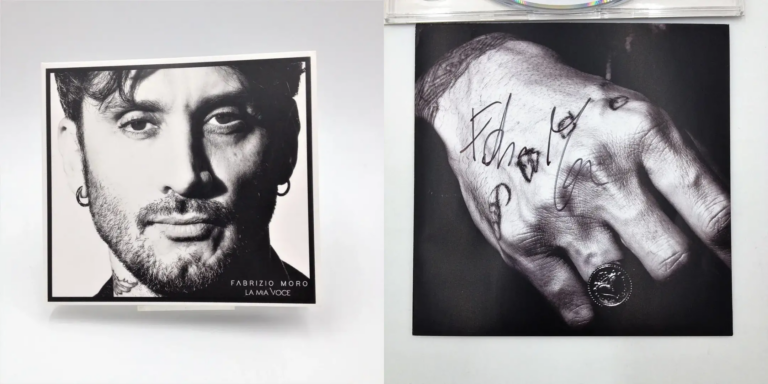 CD “La mia voce” con booklet con cover interna autografata da Fabrizio Moro