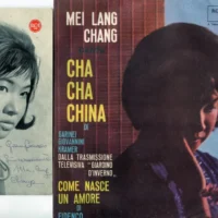 Mei Lang Chang - card ufficiale 1961 autografata + 45 giri