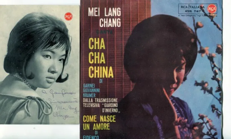 Mei Lang Chang – card ufficiale 1961 autografata + 45 giri
