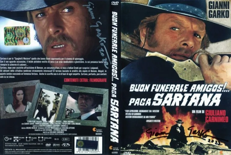 ” Buon Funerale Amigos!… Paga Sartana” Gianni Garko hand signed dvd autografato