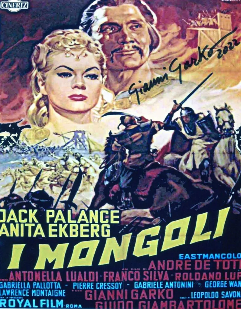 “I Mongoli” Gianni Garko hand signed photo 20×25 foto autografata