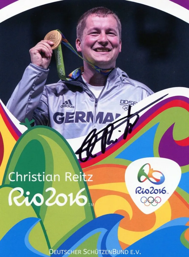 Christian Reitz (tiratore a segno) – hand signed card 10x15cm