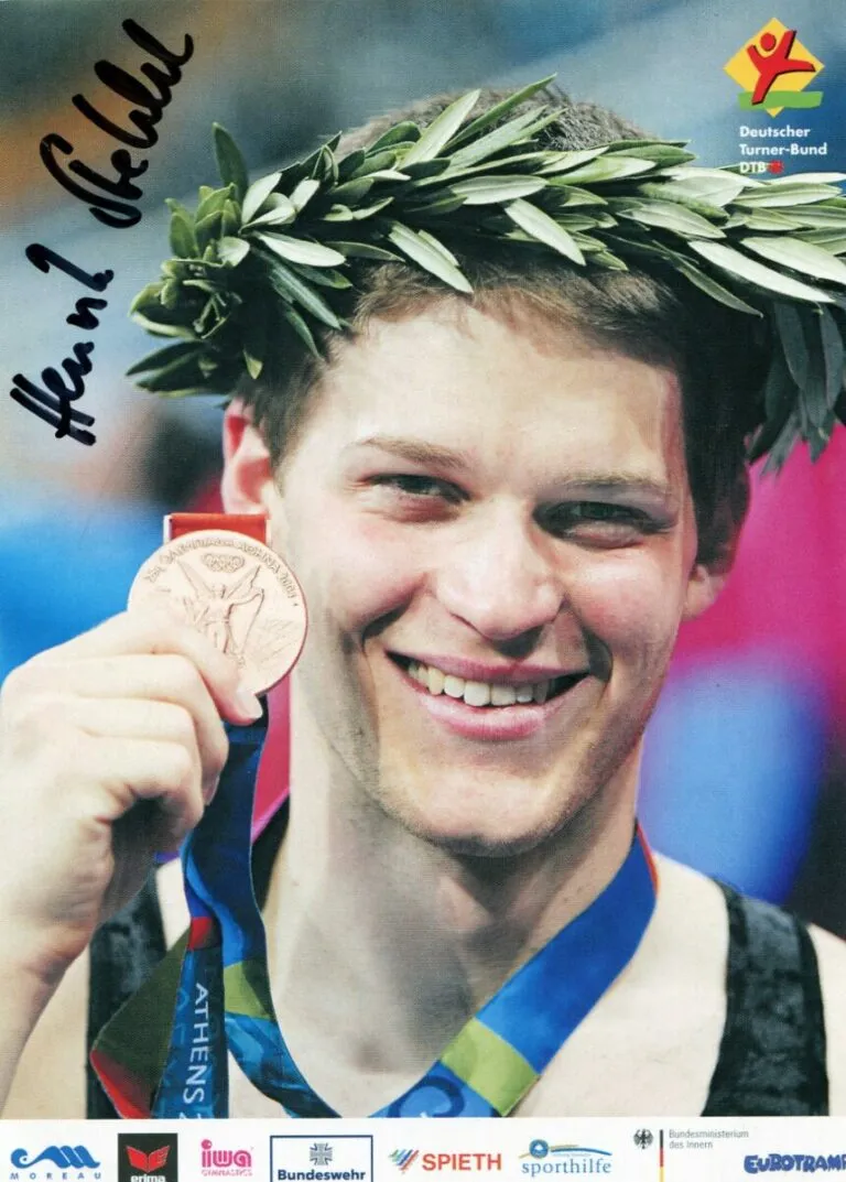 Henrik Stehlik (ginnasta) – hand signed card 10x15cm