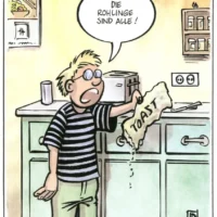 Cartolina umoristica autografata da Harm Bengen