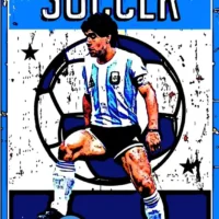 “Diego Armando Maradona Serie Blu 01" opera di John Efrem - open edition