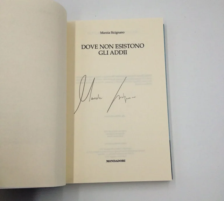 Dove non esistono gli addii libro autografato da Marzia Sicignano