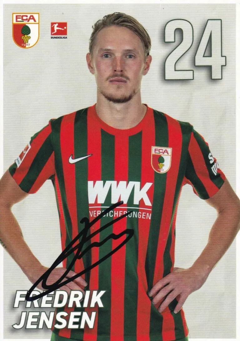 Fredrik Jensen (FC Augusta) – hand signed card 10x15cm