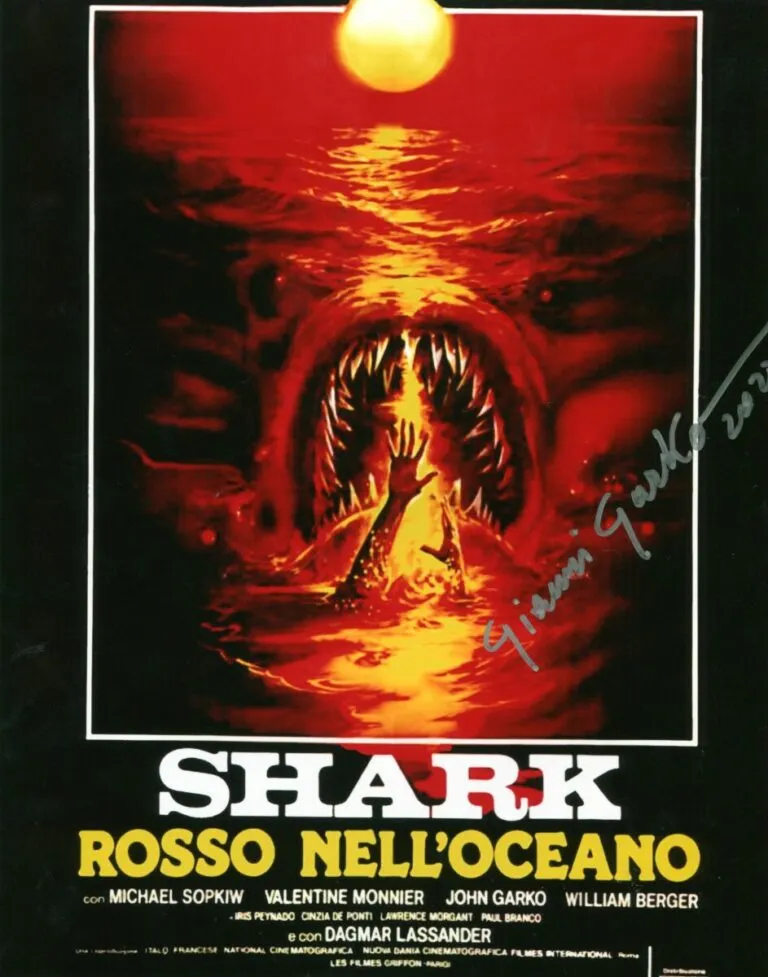 “Shark – Rosso nell’oceano” Gianni Garko hand signed photo 20×25 foto autografata