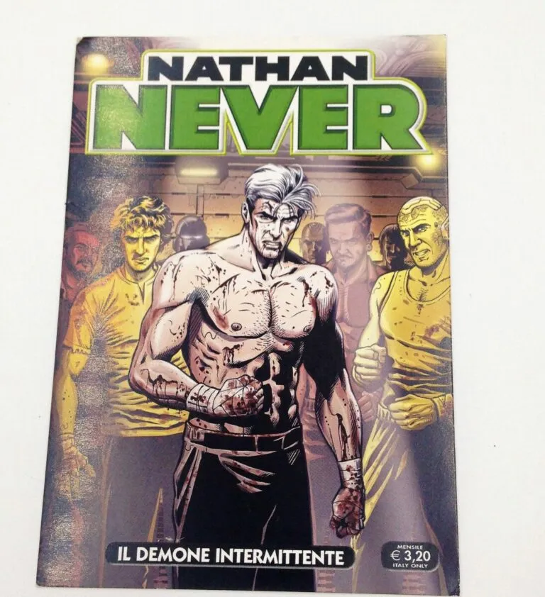 Cartolina Nathan Never “Il demone intermittente” autografata da Sergio Giardo