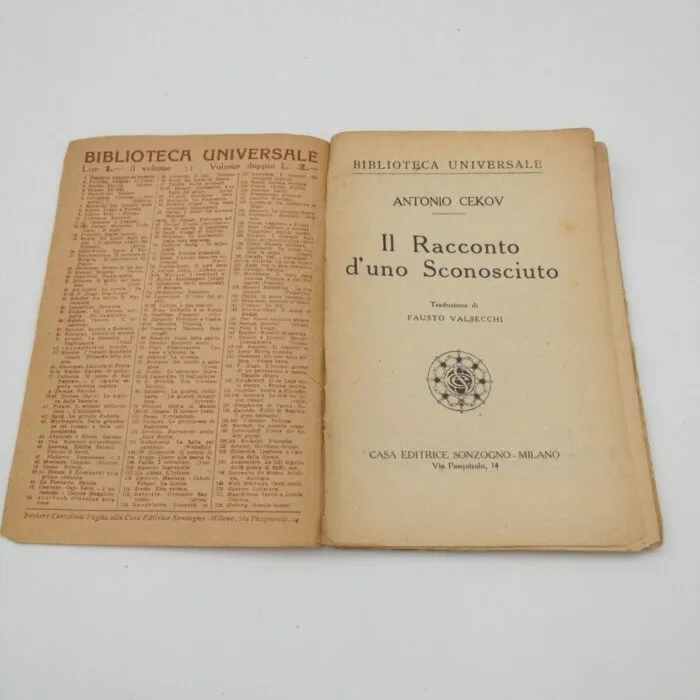 Il racconto d'uno sconosciuto  - Antonio Cekov, primi '900