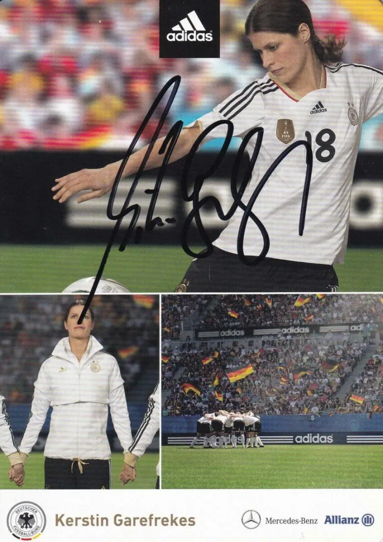 Kerstin Garefrekes (1. FFC Francoforte) – hand signed card 10x15cm