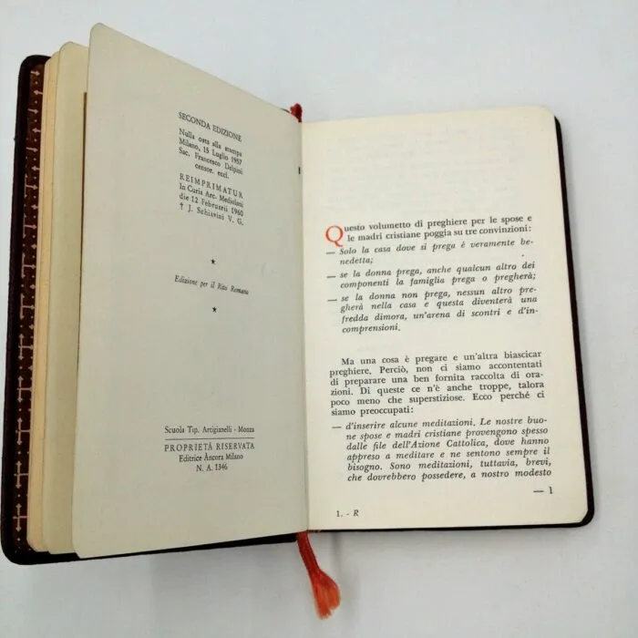 La Sposa Cristiana Libro di preghiere 1960 (usato)
