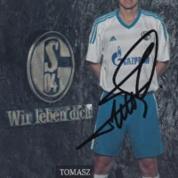 Tomasz Waldoch (Schalke 04) - hand signed card 10x15cm