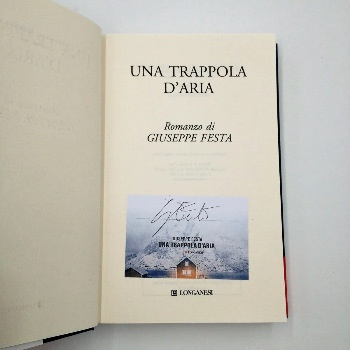 Una trappola d'aria - Libro autografato da Giuseppe Festa