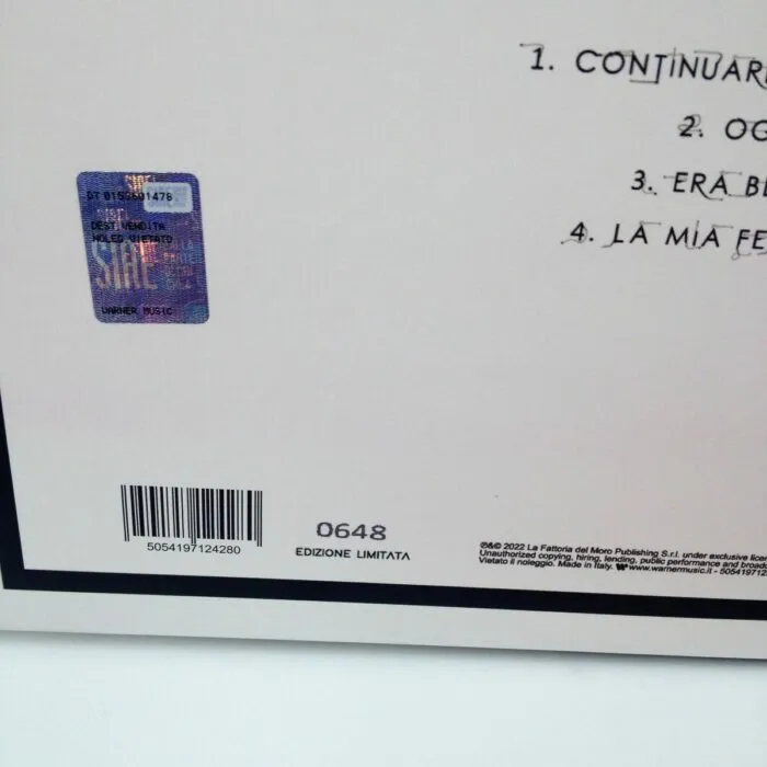 Vinile “La mia voce” autografato da Fabrizio Moro (Lp Rosso Edizione Limimitata 648)