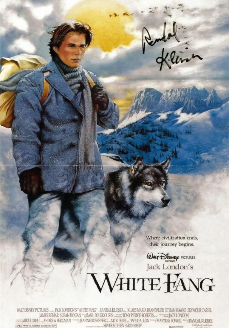 Randal Kleiser – White Fang – hand signed card 14x21cm autografata