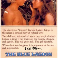 Randal Kleiser - The Blue Lagoon - hand signed card 14x21cm autografata