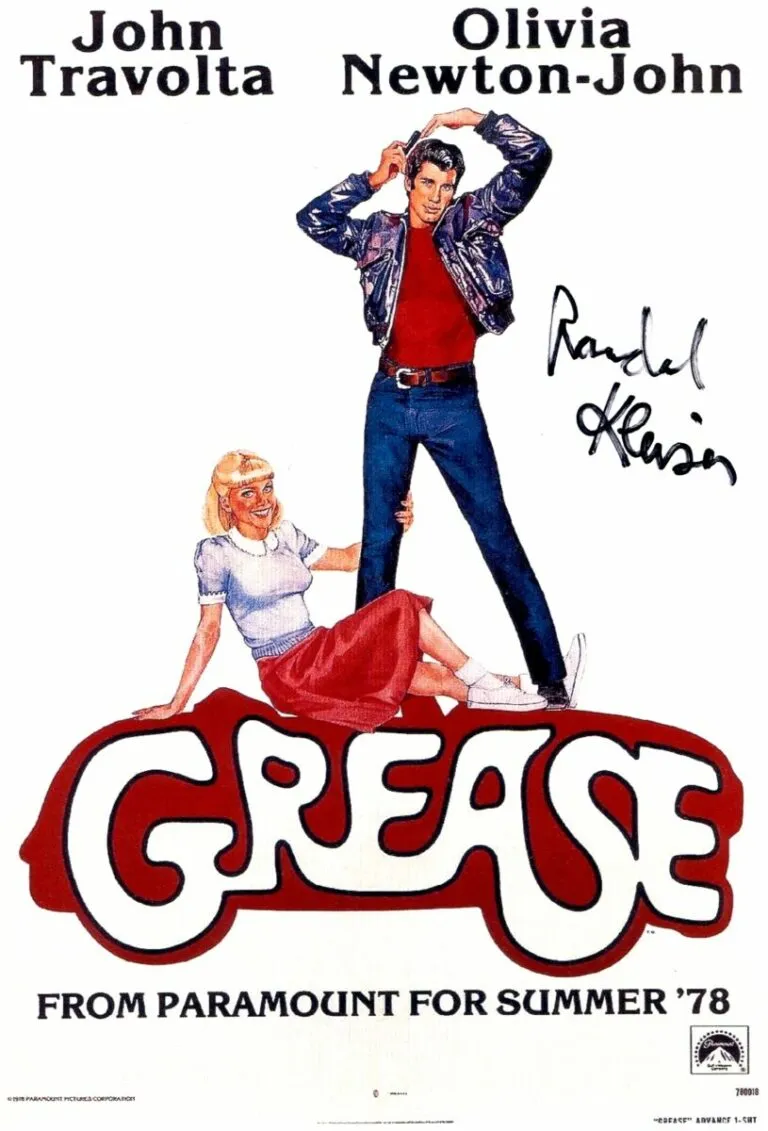 Randal Kleiser – Grease – hand signed card 14x21cm autografata