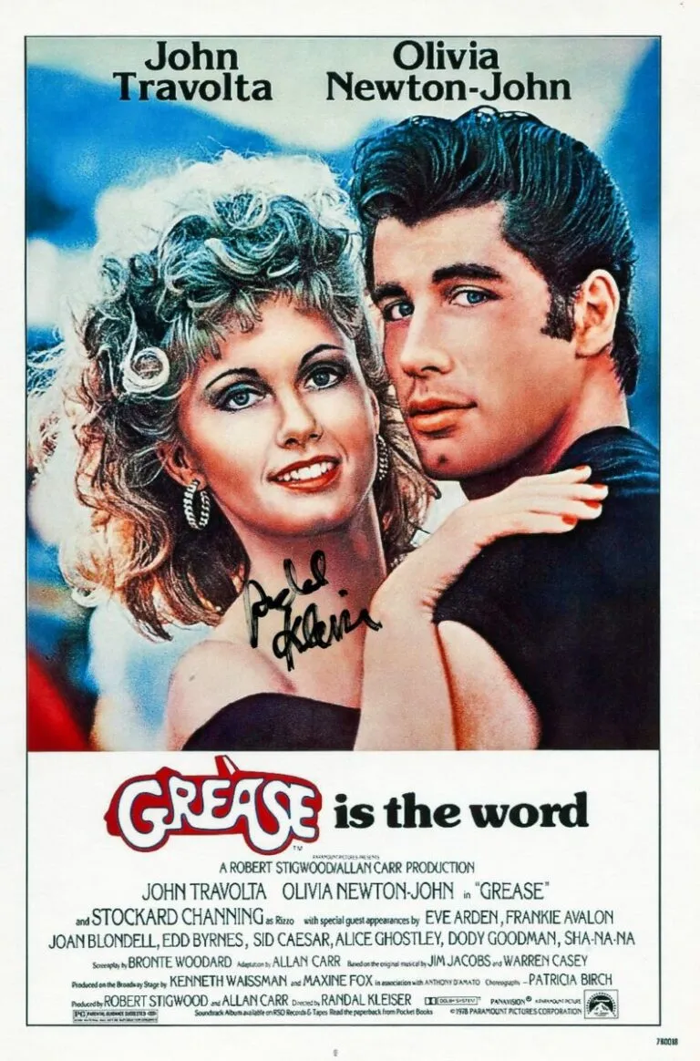 Randal Kleiser – Grease – hand signed card 14x21cm autografata