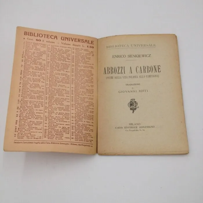 Abbozzi a carbone di Enrico Sienkiewicz (primi del '900)