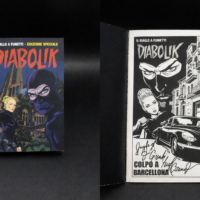 Diabolik albo fuori serie Colpo a Barcellona autografato da Stetella, Cavalletto, Stassi
