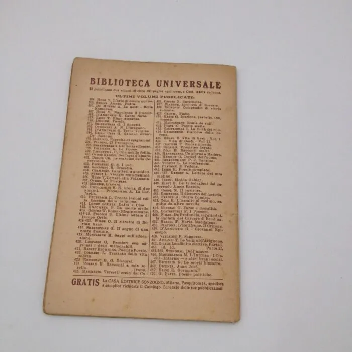 Epitteto Manuale Cebete Tebano La Tavola  (primi del '900)