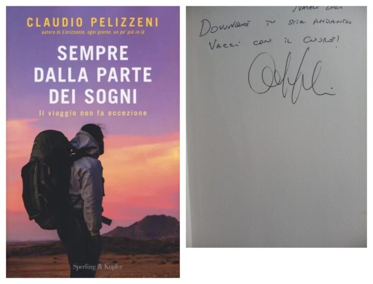 Sempre dalla parte dei sogni libro autografato da Claudio Pelizzeni