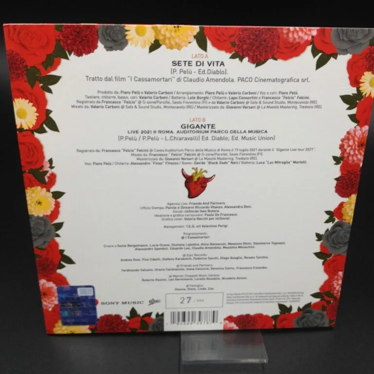 Sete di vita/Gigante Vinile Ed. Limitata 27/500 con card autografata da Piero Pelù