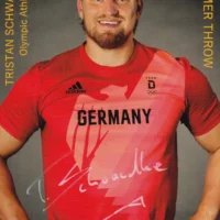 Tristan Schwandke (lanciatore di martello) - hand signed card 10x15cm